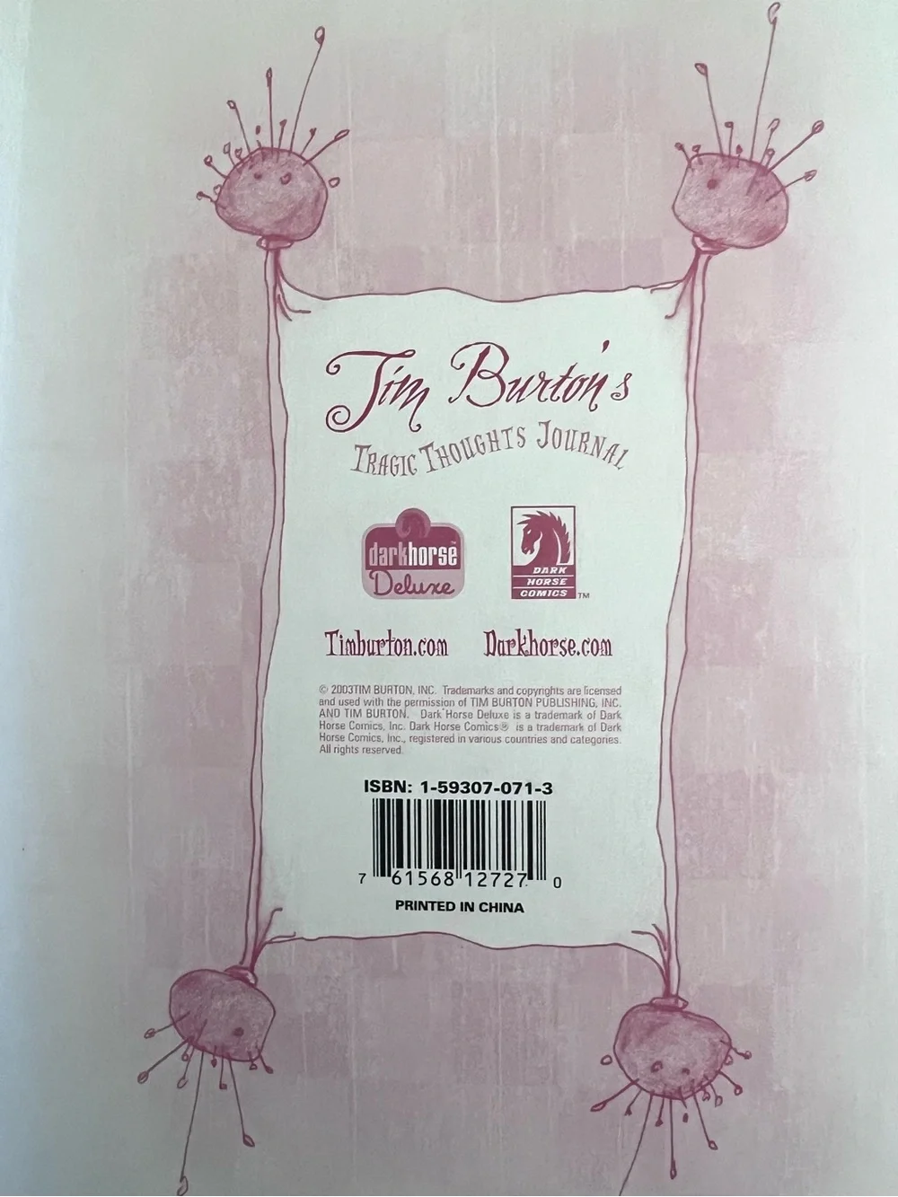 Tim Burton’s Tragic Thoughts - Hardcover Journal